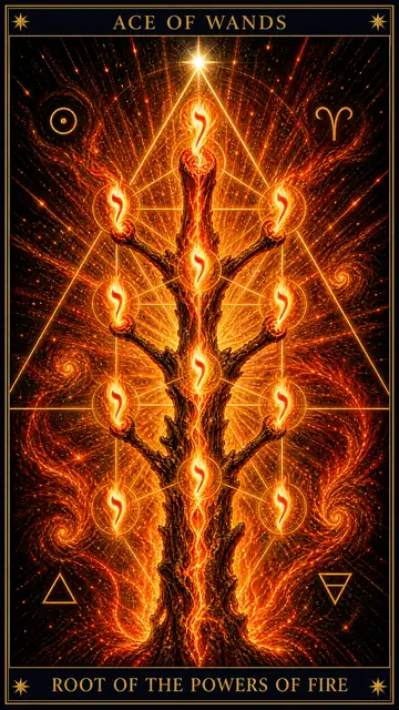 Ace of Wands — Root of the Powers of Fire