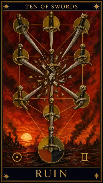 Ten of Swords — Ruin